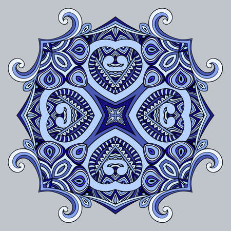 Vector ornamental snowflake illustrationのイラスト素材