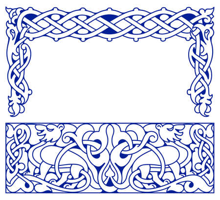 Ethnic ornamental vintage frame.のイラスト素材