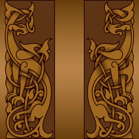 Ethnic vintage border. Vector illustrationのイラスト素材