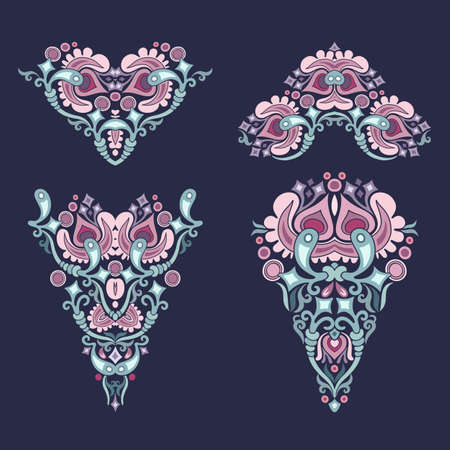 Vector ornamental nature vintage design elementsのイラスト素材