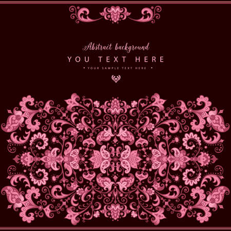 Vector ornamental nature vintage borderのイラスト素材