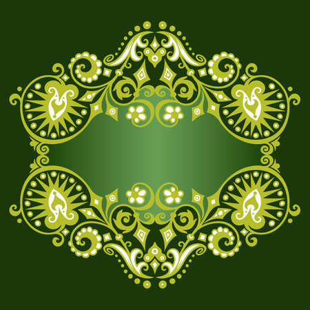 Vector ornamental nature vintage borderのイラスト素材