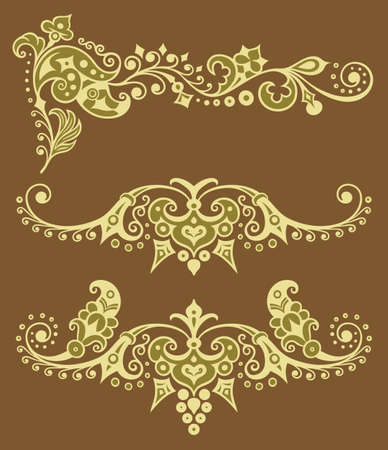 Vector ornamental vintage design elementsのイラスト素材