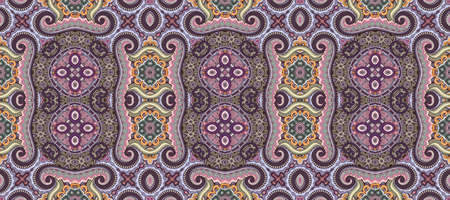 Vector ethnic ornamental color seamless pattern stripe