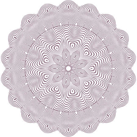 Vector ethnic round ornamental illustration.のイラスト素材