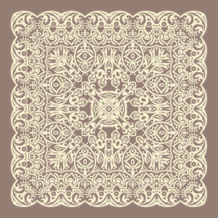 Vector floral ethnic ornamental illustrationのイラスト素材