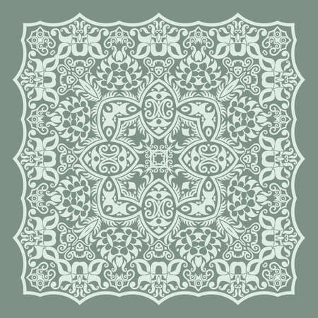 Vector floral ethnic ornamental illustrationのイラスト素材