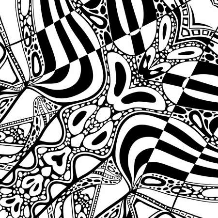 Vector modern cartoon hand drawn pattern