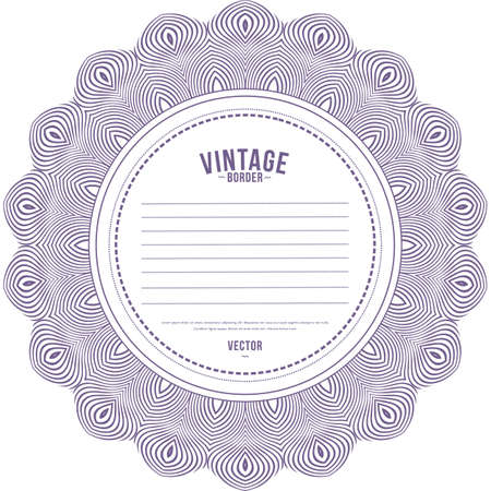 Vector ornamental vintage ethnic round frameのイラスト素材