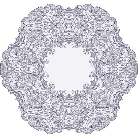 Vector ornamental vintage ethnic round frameのイラスト素材