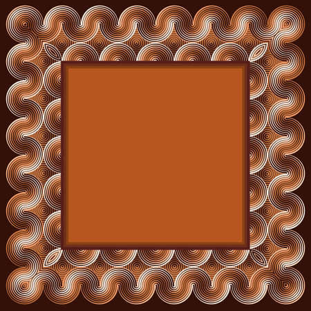 Vector geometric border with distortion effect.のイラスト素材