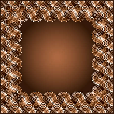 Vector geometric border with distortion effect.のイラスト素材