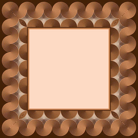 Vector geometric border with distortion effect.のイラスト素材