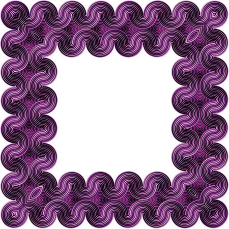 Vector geometric border with distortion effect.のイラスト素材