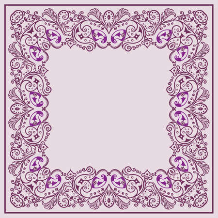 Vector floral ethnic ornamental illustrationのイラスト素材