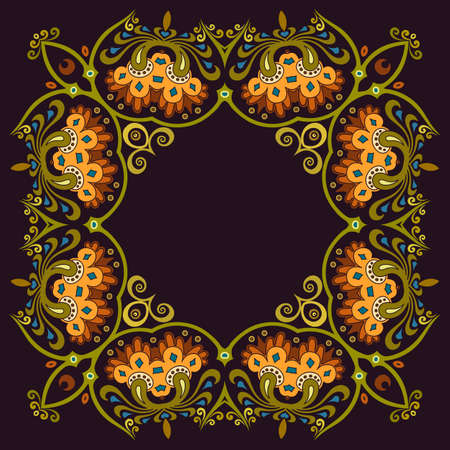 Floral vector border. Nature illustrationのイラスト素材