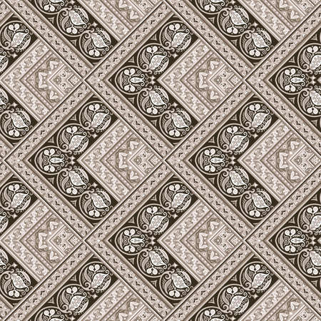 Vector nature patch pattern. Mosaic background