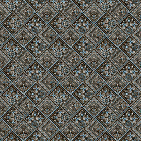 Vector nature patch pattern. Mosaic background