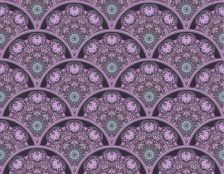 Vector seamless pattern. Ethnic nature background