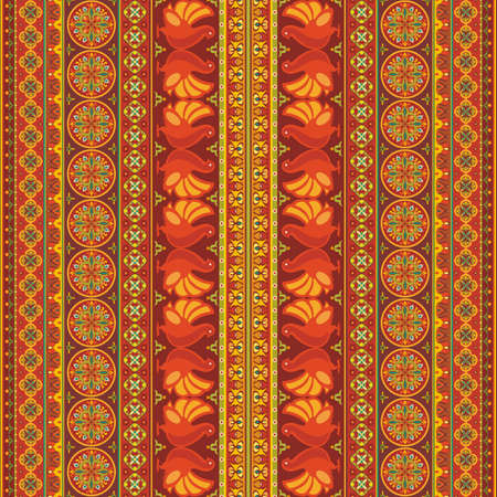 Abstract ethnic stripe pattern, vector backgroundのイラスト素材