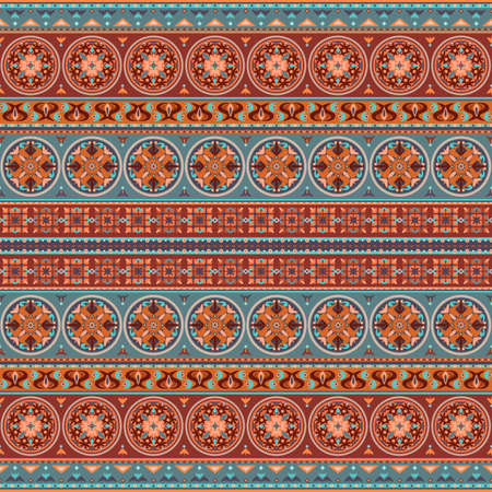 Abstract ethnic stripe pattern, vector backgroundのイラスト素材