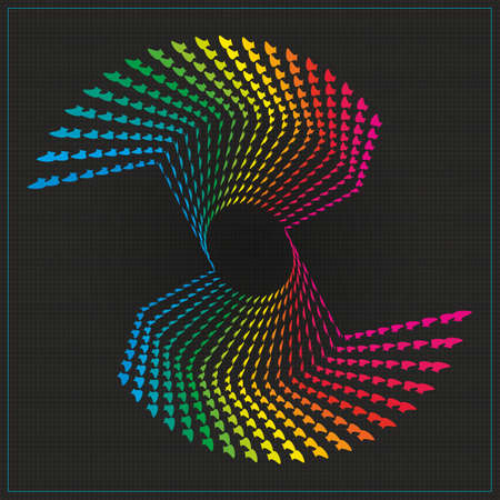 Abstract geometric element with distortion effect