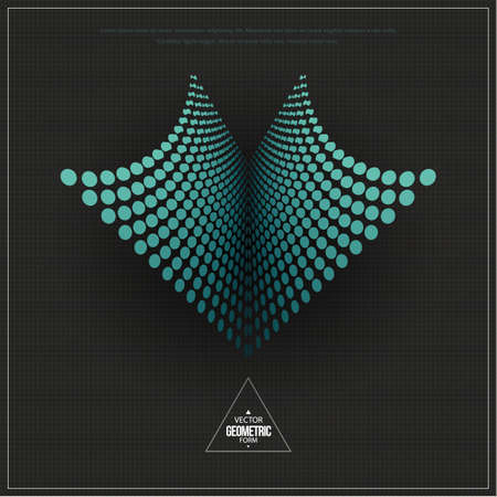 Abstract geometric element with distortion effectのイラスト素材