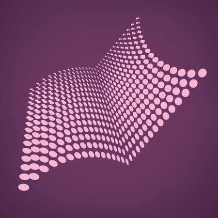 Abstract geometric element with distortion effectのイラスト素材