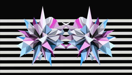 Abstract geometric asymmetric form design.