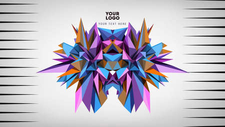 Abstract geometric asymmetric form design.のイラスト素材