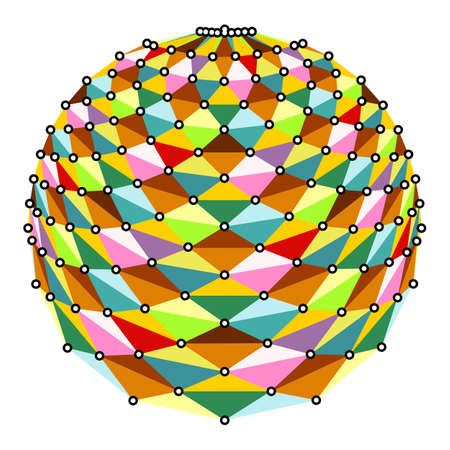 Vector triangle sphere with triangular effectのイラスト素材