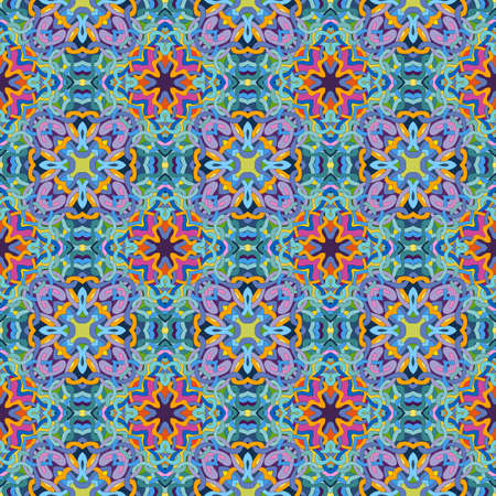 Vector abstract ethnic hand drawn seamless pattern