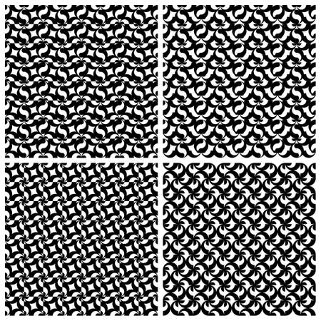 Vector geometric forms with distortion effect setのイラスト素材