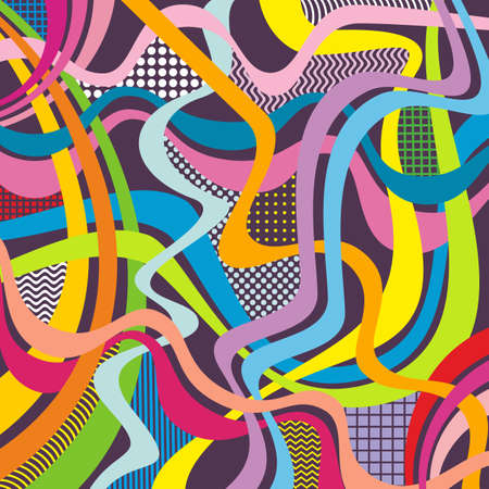 Vector abstract pattern. Rope lines backgroundのイラスト素材