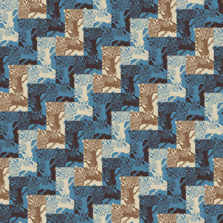 Vector abstract grunge elements Seamless pattern