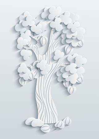 Vector modern illustration of volumetric tree.のイラスト素材