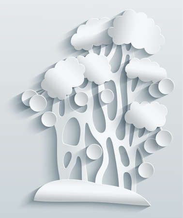 Vector modern illustration of volumetric tree.のイラスト素材