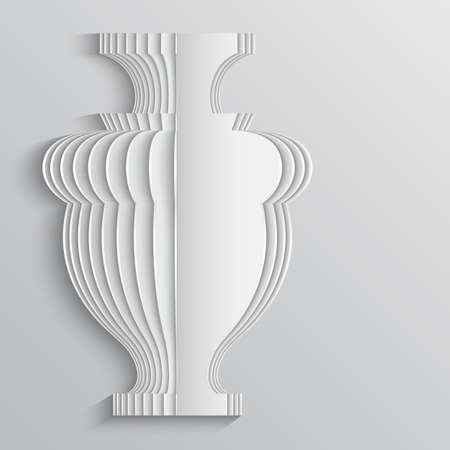 Vector paper cut form modern illustration.のイラスト素材