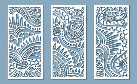 Modern vector ethnic ornamental stripe bannersのイラスト素材