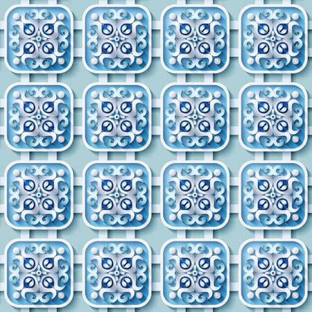 Vector paper cut geometric modern backgroundのイラスト素材