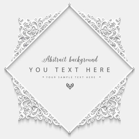 Vector abstract ornamental nature vintage frame.のイラスト素材