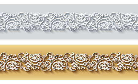 Modern vector ornamental stripe backgrounds setのイラスト素材