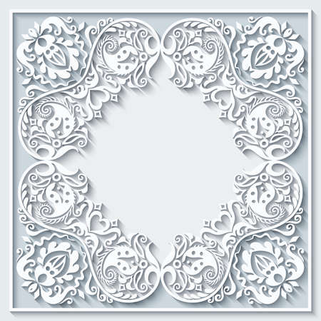 Abstract vector ornamental nature vintage frame.のイラスト素材