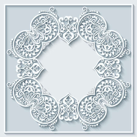 Abstract vector ornamental nature vintage frame.のイラスト素材
