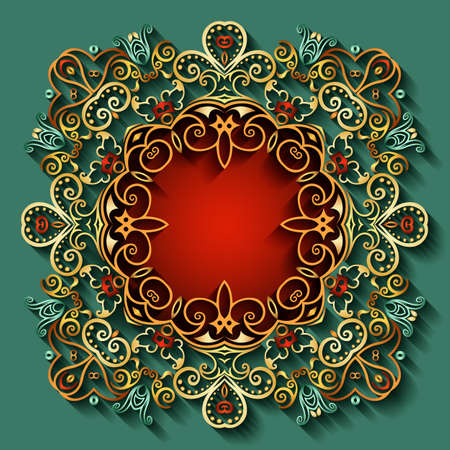 Abstract vector ornamental nature vintage frame.のイラスト素材