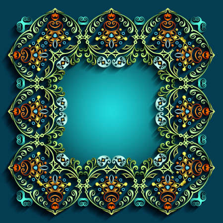 Abstract vector ornamental nature vintage frame.のイラスト素材