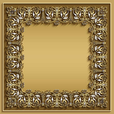 Abstract vector ornamental nature vintage frame.のイラスト素材