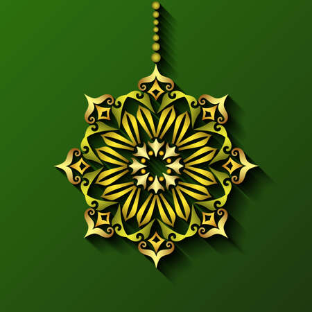 Modern vector decorative ornamental snowflake.のイラスト素材