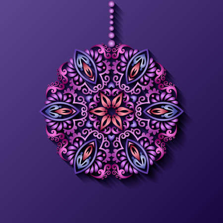 Modern vector decorative ornamental snowflake.のイラスト素材