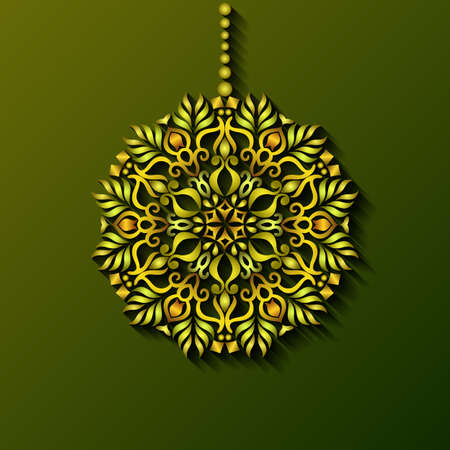 Modern vector decorative ornamental snowflake.のイラスト素材
